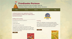 Desktop Screenshot of friedlanderpartners.com