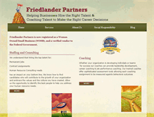 Tablet Screenshot of friedlanderpartners.com